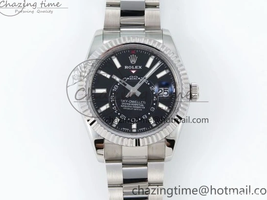 0514 Sleek Sky-Dweller 326934 904L SS ZF 1:1 Best Edition Black Dial on SS Bracelet A 1705